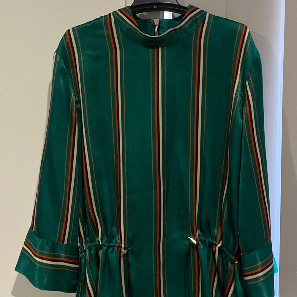 Zara green long sleeve shirt
